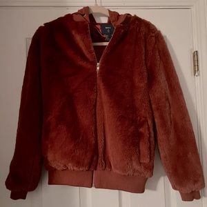 Forever 21 faux fur fall/winter bomber jacket